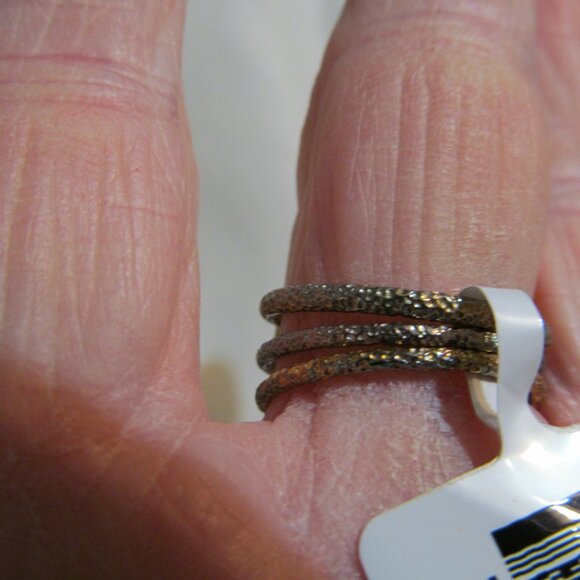 Tehya Oyama Sleeping Beauty & Kingman Turquoise 18K Gold & S over Brass 3 Rings - Picture 13 of 15